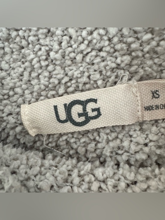 UGG Sage Sweater Cowl Neck Fluffy Textured Ribbed Minimal Neutral - Picture 9 of 11